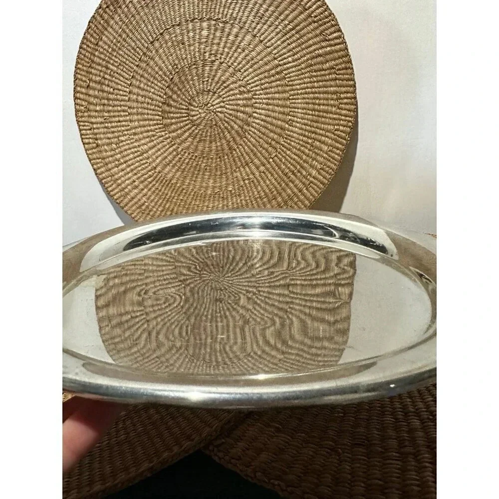 10” Vintage Metal Plastic Tray